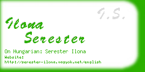 ilona serester business card